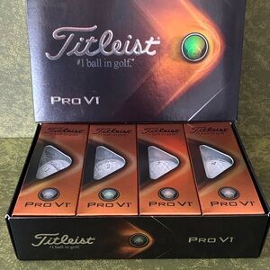 New Premium Titleist Pro V1 Golf Balls; 12 Pack; BNIB